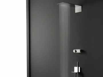 5MM - Stainless steel shower set with hand and overhead shower by Rubinetterie Treemme - view 3